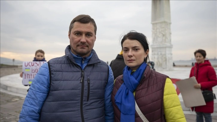 Ülkelerine dönemeyen Ukraynalı çift çocuklarına kavuşmak istiyor